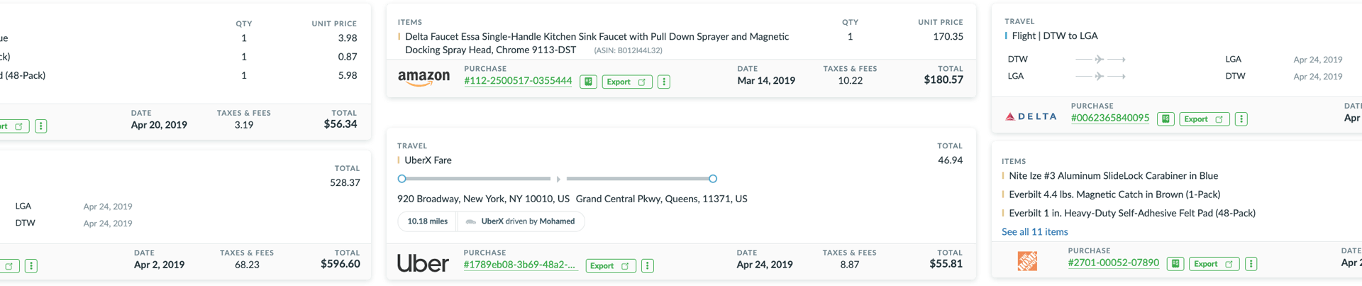 export to accounting